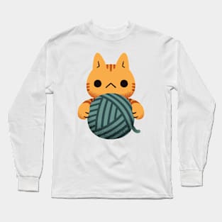 Yarn Kitty - Orange Long Sleeve T-Shirt